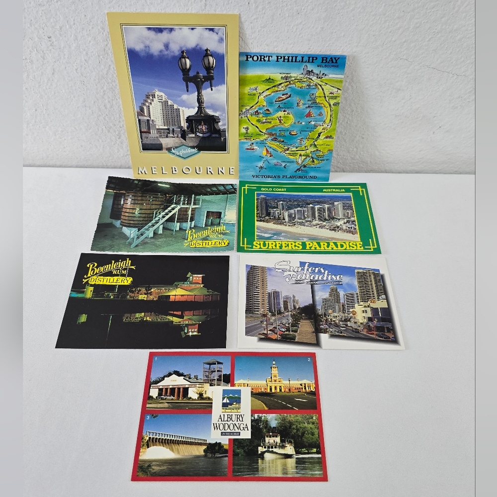 VINTAGE 7 Pc Lot of Australian Postcards (1995)